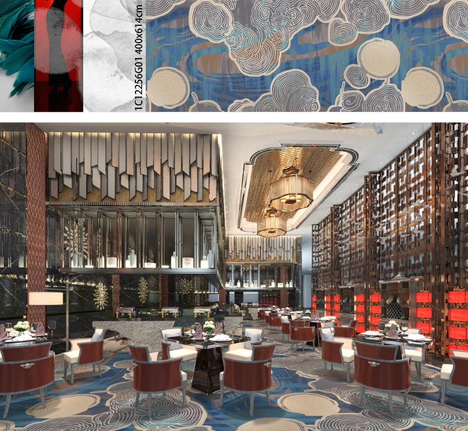 酒店餐厅满铺地毯
